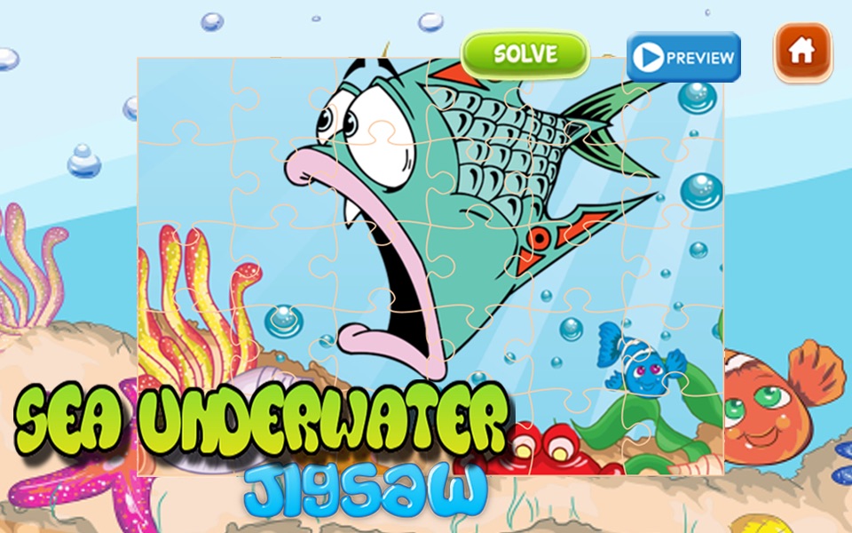 Sea Underwater Animals Jigsaw Puzzles for Kids Girls And Boys Toddler Learning Games screenshot 2