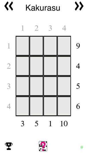 Kakurasu (Sudoku like Japanese Puzzle Ga