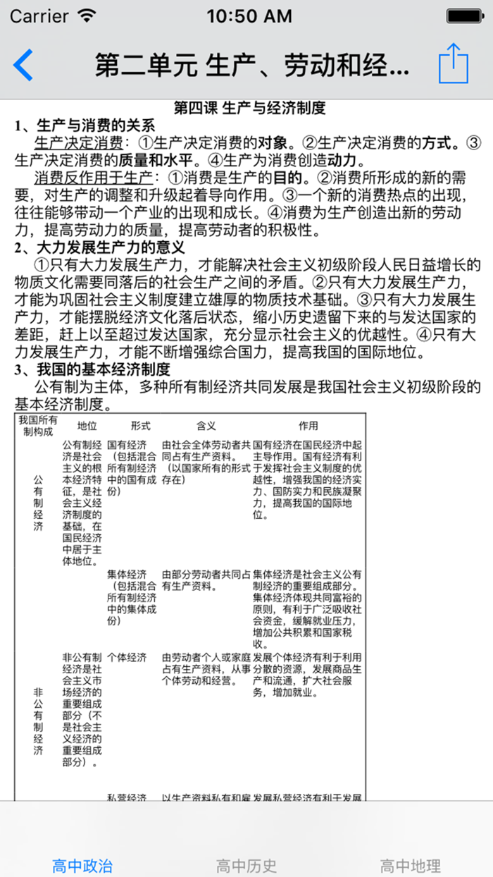 高考文科综合知识点总结-政治历史地理