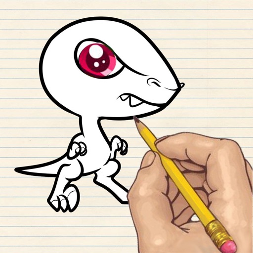 Learn to draw dinosaurs free for Kids