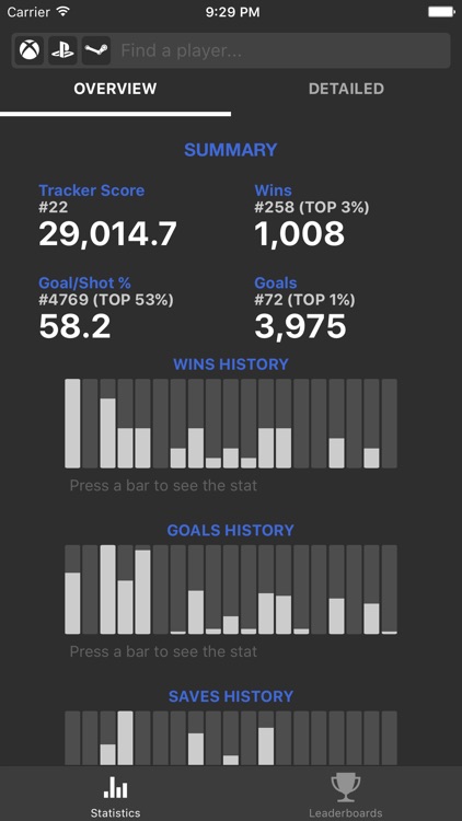 Rocket League] Tournament Stats - Mobile App - Tracker Network