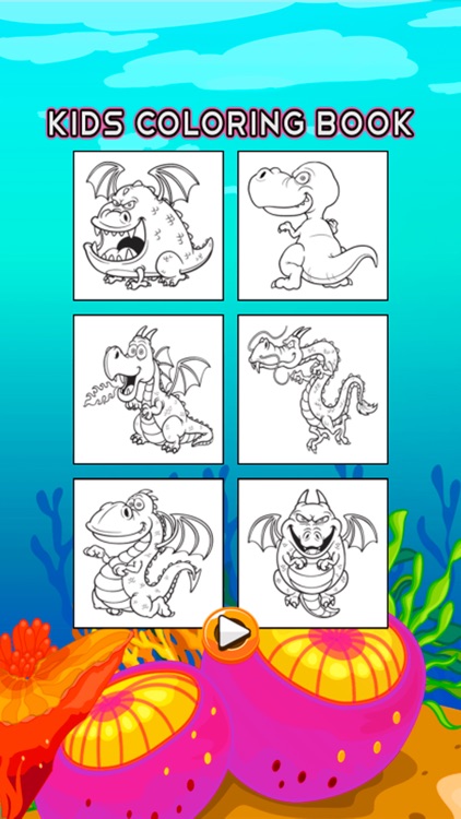 Dragon Coloring Book - Drawing Pages and Painting Educational Learning skill Games For Kid & Toddler