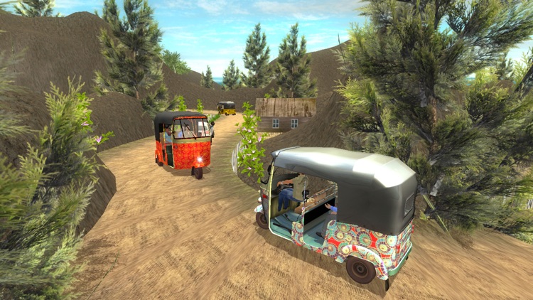 Off road tuk tuk auto rickshaw driving 3D simulator free 2016 - Take tourists to their destinations through hilly tracks