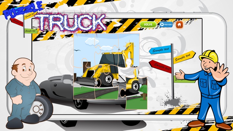 Construction Math Jigsaw Puzzles : Truck for Kids