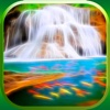 3D Waterfall Wallpaper – Cool Fractal Nature Background.s &amp; Retina Lock Screen.s