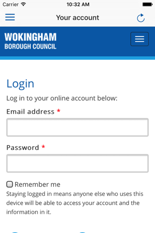 Wokingham Borough Council screenshot 2