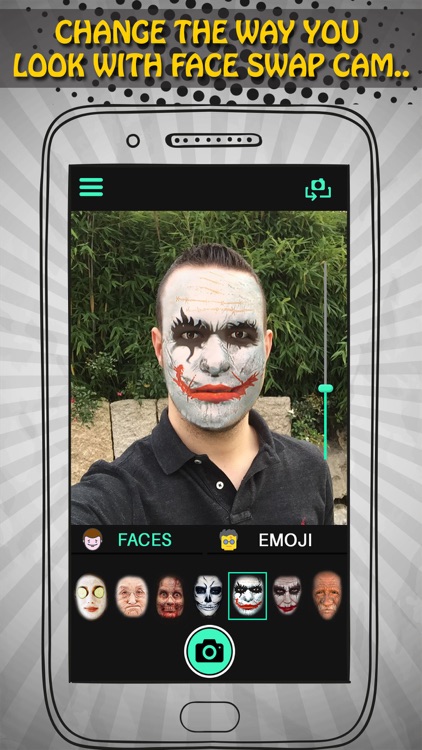 Real Time Face Swap Cam - Selfie With Mask And Emoji Stickers