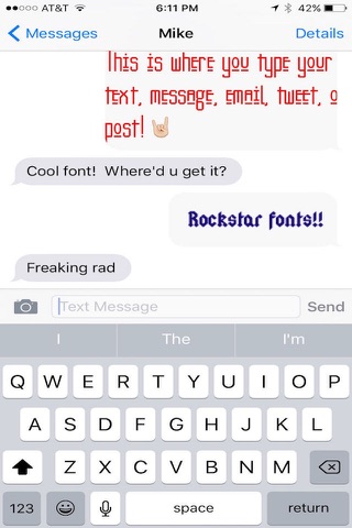 Rockstar Fonts! Best Fonts for adding text to photos, texting, posting, tweeting, and messaging. screenshot 2