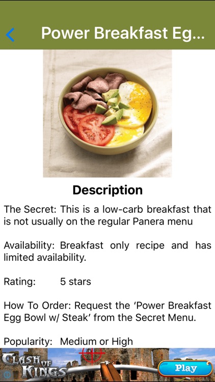 Secret Menu For Panera Bread App
