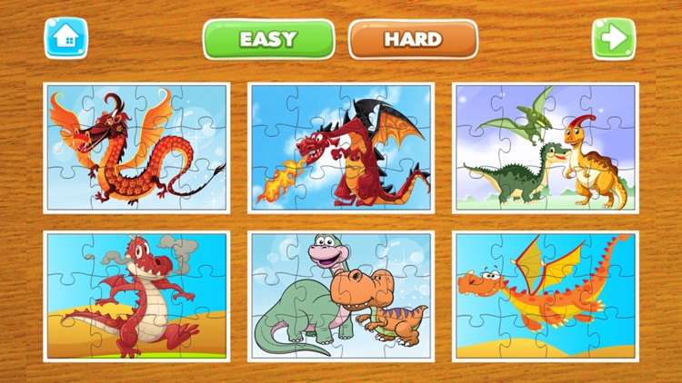 Dinosaur And Dragon Puzzle - Dino Jigsaw Puzzles For Kids Toddler and Preschool Learning Games