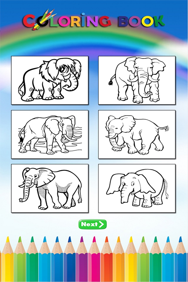 elephant coloring book for kids : learn to paint elephants and mammoth screenshot 2