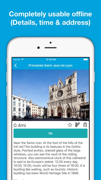Lyon, France guide, Pilot - Completely supported offline use, Insanely simple