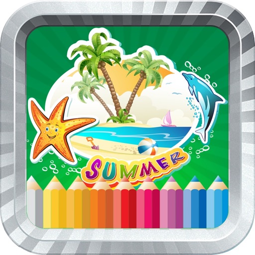 Kids Coloring Book Summer - Educational Games For Kids & Toddler iOS App