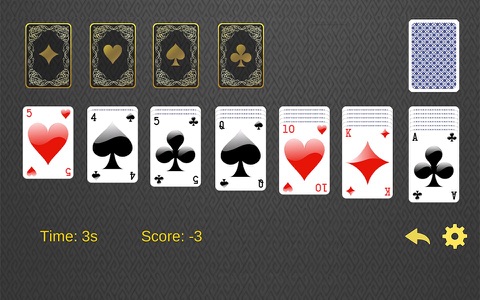 Solitaire Euchre card game - The retro classic style with 52 cards screenshot 2