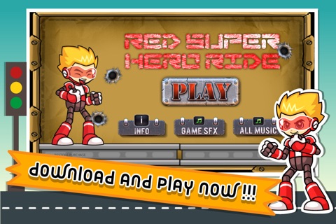Red Super Hero Ride - The Coolest IRON MAN Runner Game Free screenshot 3