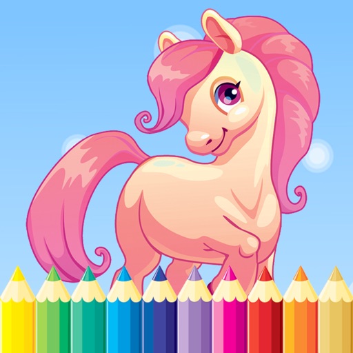 Coloring Book For Little Pony - Horse drawing for kid game