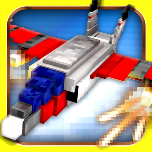 WW2 Military Fighter Aircraft . Free Blocky War Airplane Game Icon