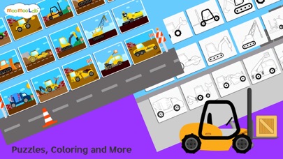 How to cancel & delete Construction Vehicles - Digger, Loader Puzzles, Games and Coloring Activities for Toddlers and Preschool Kids from iphone & ipad 4