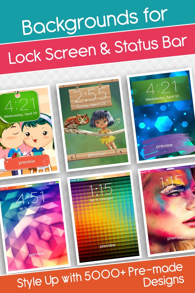Lock Screen Wallpapers & HD Backgrounds With Ringtones & Sounds screenshot 3