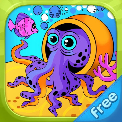 Sea Creatures - Living Coloring Free Icon