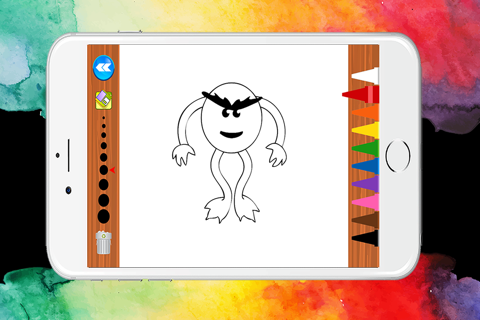Monster Coloring Book for Kindergarten Game screenshot 2