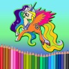 Pony Princess Coloring Book for Kids &amp; Adults