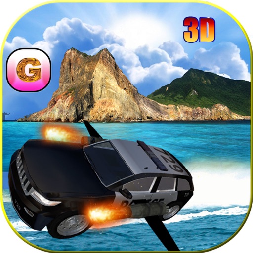 Floating Police Car Flying Cars – Futuristic Flying Cop Airborne flight Simulator FREE game Icon