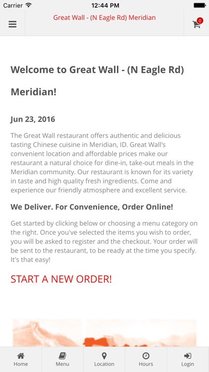 Great Wall - Meridian Online Ordering
