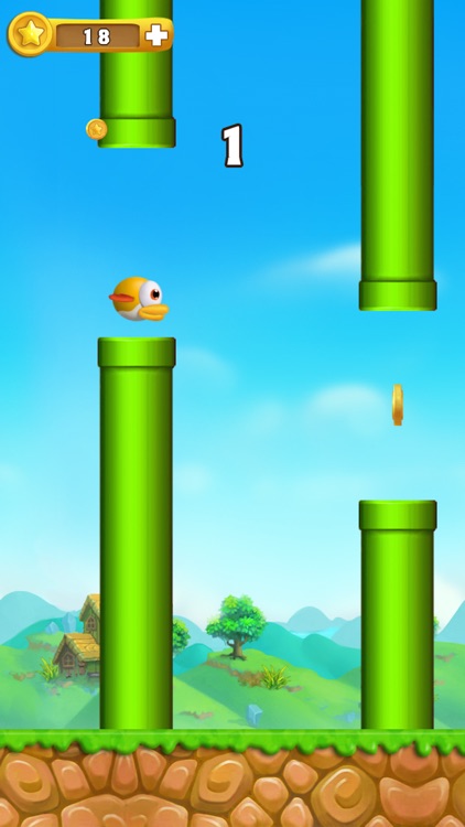 Red Bird Hero Jump In Color Sky Adventure Season