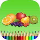La fruta libro para colorear para niños: Aprender a Color una manzana, plátano, naranja y más icon