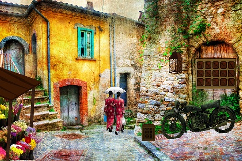 Pictorial Greek Street Escape - náhled
