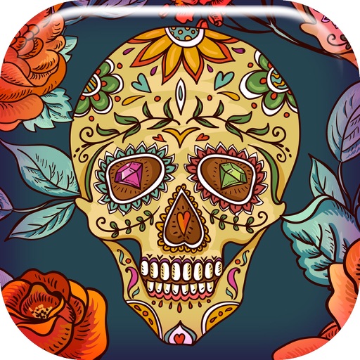 day of the dead skull background