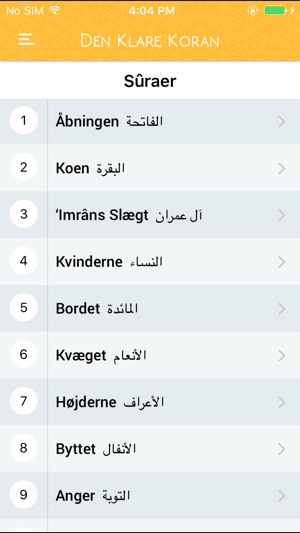 Den Klare Koran - Koranen på dansk (teks