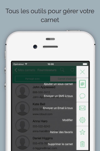 Dizzit : share customized address books, for family, colleagues, or teammates screenshot 3