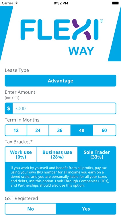 FlexiWay Calculator (Retail)