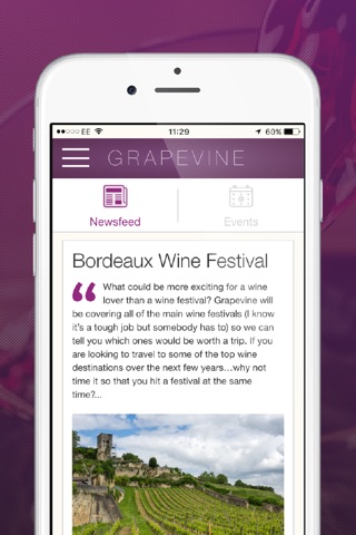 Grapevine - Wine Articles & Events Tailored to you screenshot 2