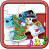 Kids Christmas Jigsaw Puzzle Shapes - educational game for preschool children 3+