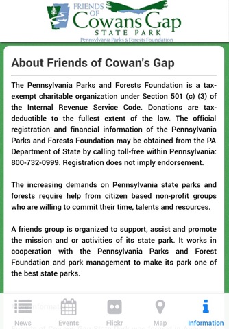Cowans Gap Friends Group screenshot 2