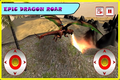 Flying Fire Dragon Flight Simulator 2016 – Train your blaze drake to fight jurassic war village screenshot 3