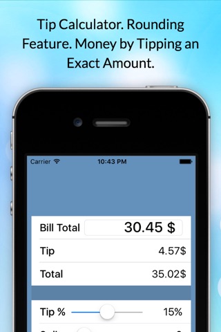 Tip Calculator - Split Bills & Fast Tips at the Restaurant Table for Food, Dining, Drinks and Dating screenshot 3