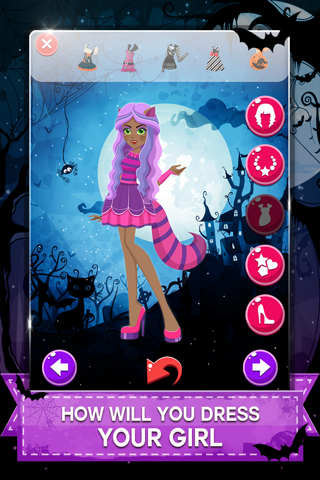 " Descendants of Monster Girl " Dress-up - Ever after Halloween hight party salon game screenshot 2