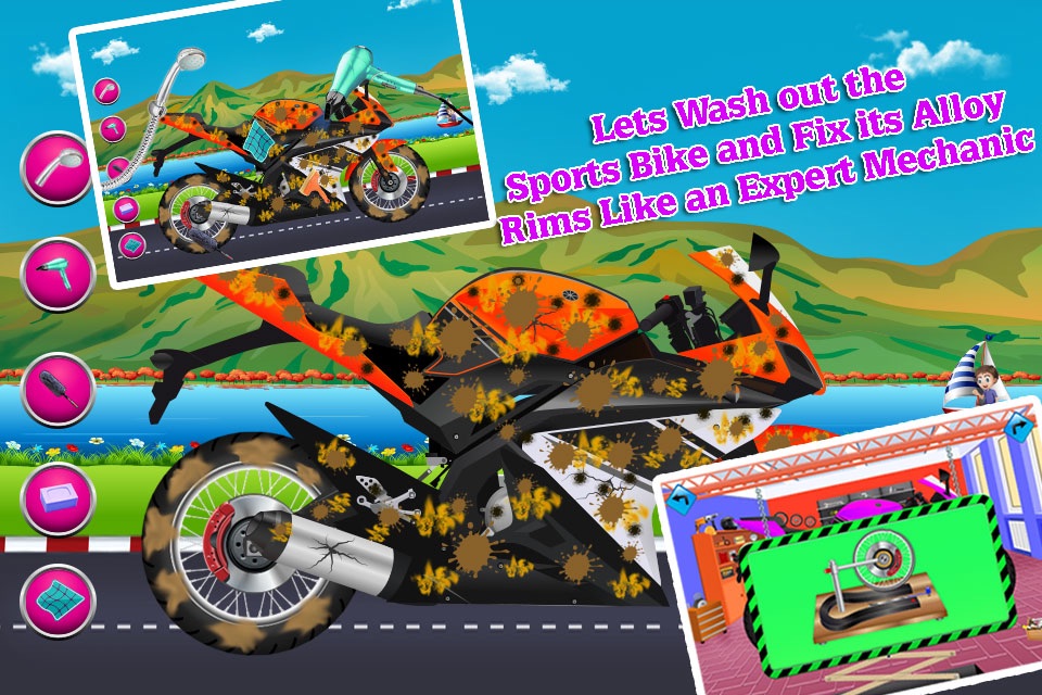 Sports Bike Mechanic & Repair Shop - Kids Games screenshot 4