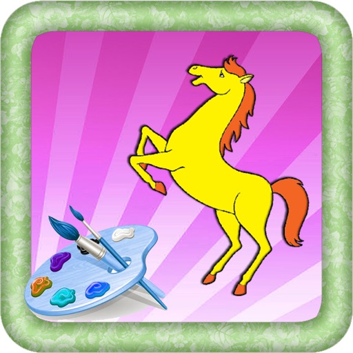 Coloring Page Cast Horse Edition iOS App