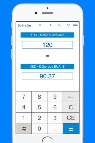 US Dollars to Australian Dollars converter screenshot 3