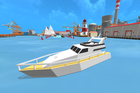 Super Police Boat  Parking & Docking Fastlane Driving Game! screenshot 2