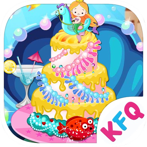 Mermaid cake decoration – Beauty Salon & Dessert Decoration Game iOS App