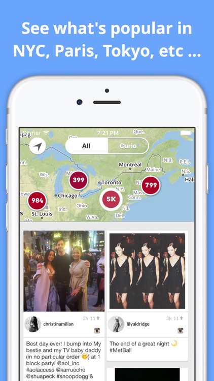 Curio for Instagram - find pics by location; discover places, people, events, news & tweets; explore the world & chat with locals screenshot-3