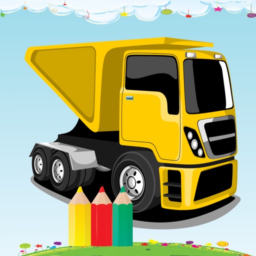 Trucks Coloring Book for Little Children Learn to draw and finger paint color car iOS App