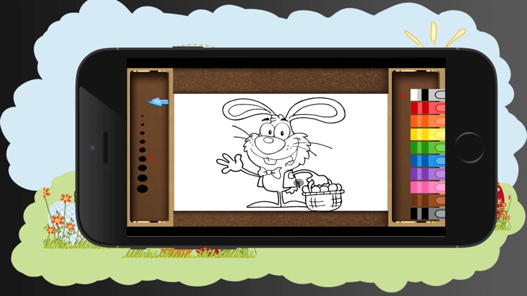 easter coloring book - my game free for children with eggs, happy a rabbits, chickens and chicks - colouring kids For iPhone and iPad screenshot-3