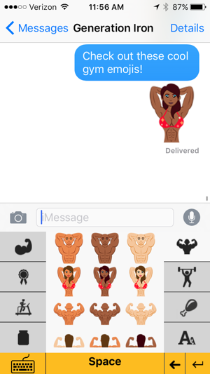 Gymoji - Bodybuilding Emoji Keyboard(圖3)-速報App